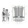 Trampoline extérieur Classique 6Ft / ø185cm KAIA SPORTS Trampoline de jardin avec Filet, mousse de protection et échelle Trampoline extérieur Classique 6Ft / ø185cm KAIA SPORTS Trampoline de jardin avec Filet, mousse de protection et échelle