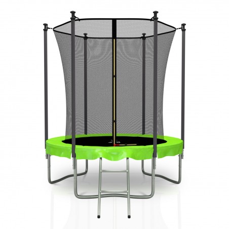 Trampoline extérieur Classique 6Ft / ø185cm KAIA SPORTS Trampoline de jardin avec Filet, mousse de protection et échelle