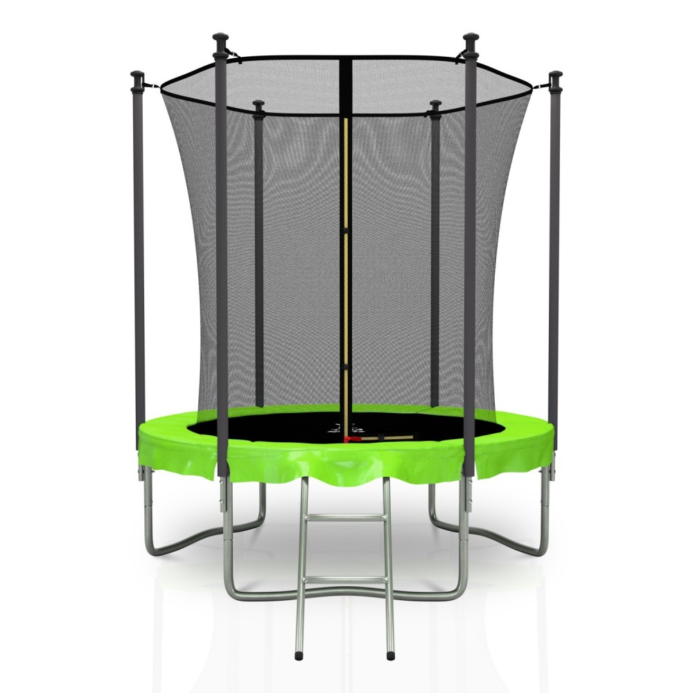 Trampoline extérieur Classique 6Ft / ø185cm KAIA SPORTS Trampoline de jardin avec Filet, mousse de protection et échelle