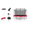 Trampoline extérieur Classique 13Ft / ø400cm KAIA SPORTS Trampoline de jardin avec Filet, mousse de protection et échelle Trampoline extérieur Classique 13Ft / ø400cm KAIA SPORTS Trampoline de jardin avec Filet, mousse de protection et échelle