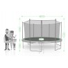 Trampoline extérieur Classique 14Ft / ø424cm KAIA SPORTS Trampoline de jardin avec Filet, mousse de protection et échelle Trampoline extérieur Classique 14Ft / ø424cm KAIA SPORTS Trampoline de jardin avec Filet, mousse de protection et échelle