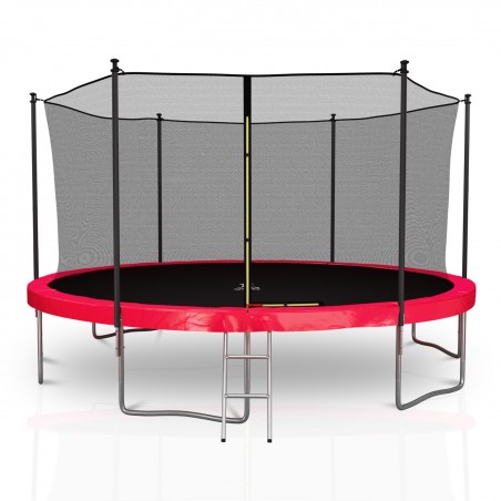 Trampoline extérieur Classique 14Ft / ø424cm KAIA SPORTS Trampoline de jardin avec Filet, mousse de protection et échelle