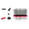 Trampoline extérieur Classique 14Ft / ø424cm KAIA SPORTS Trampoline de jardin avec Filet, mousse de protection et échelle Trampoline extérieur Classique 14Ft / ø424cm KAIA SPORTS Trampoline de jardin avec Filet, mousse de protection et échelle