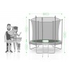 Trampoline extérieur Classique 8Ft / ø244cm KAIA SPORTS Trampoline de jardin avec Filet, mousse de protection et échelle Trampoline extérieur Classique 8Ft / ø244cm KAIA SPORTS Trampoline de jardin avec Filet, mousse de protection et échelle