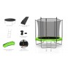 Trampoline extérieur Classique 8Ft / ø244cm KAIA SPORTS Trampoline de jardin avec Filet, mousse de protection et échelle Trampoline extérieur Classique 8Ft / ø244cm KAIA SPORTS Trampoline de jardin avec Filet, mousse de protection et échelle