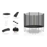 Trampoline extérieur Deluxe 10Ft / ø305cm KAIA SPORTS Trampoline de jardin avec Filet, mousse de protection et échelle Trampoline extérieur Deluxe 10Ft / ø305cm KAIA SPORTS Trampoline de jardin avec Filet, mousse de protection et échelle