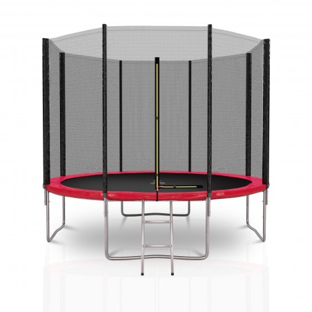 Trampoline extérieur Deluxe 10Ft / ø305cm KAIA SPORTS Trampoline de jardin avec Filet, mousse de protection et échelle