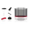 Trampoline extérieur Deluxe 10Ft / ø305cm KAIA SPORTS Trampoline de jardin avec Filet, mousse de protection et échelle Trampoline extérieur Deluxe 10Ft / ø305cm KAIA SPORTS Trampoline de jardin avec Filet, mousse de protection et échelle