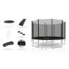 Trampoline extérieur Deluxe 12Ft / ø366cm 10perches KAIA SPORTS Trampoline de jardin avec Filet intérieur de sécurité Trampoline extérieur Deluxe 12Ft / ø366cm 10perches KAIA SPORTS Trampoline de jardin avec Filet intérieur de sécurité