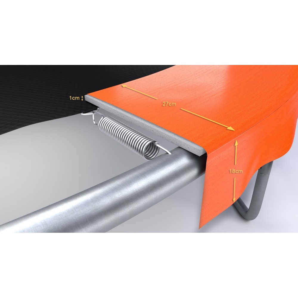 Trampoline extérieur Deluxe 12Ft / ø366cm 10perches KAIA SPORTS Trampoline de jardin avec Filet intérieur de sécurité