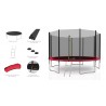 Trampoline extérieur Deluxe 12Ft / ø366cm 10perches KAIA SPORTS Trampoline de jardin avec Filet intérieur de sécurité Trampoline extérieur Deluxe 12Ft / ø366cm 10perches KAIA SPORTS Trampoline de jardin avec Filet intérieur de sécurité