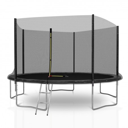 Trampoline extérieur Deluxe 12Ft / ø366cm KAIA SPORTS Trampoline de jardin avec Filet, mousse de protection et échelle