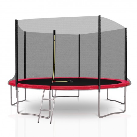 Trampoline extérieur Deluxe 12Ft / ø366cm KAIA SPORTS Trampoline de jardin avec Filet, mousse de protection et échelle