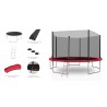 Trampoline extérieur Deluxe 12Ft / ø366cm KAIA SPORTS Trampoline de jardin avec Filet, mousse de protection et échelle Trampoline extérieur Deluxe 12Ft / ø366cm KAIA SPORTS Trampoline de jardin avec Filet, mousse de protection et échelle