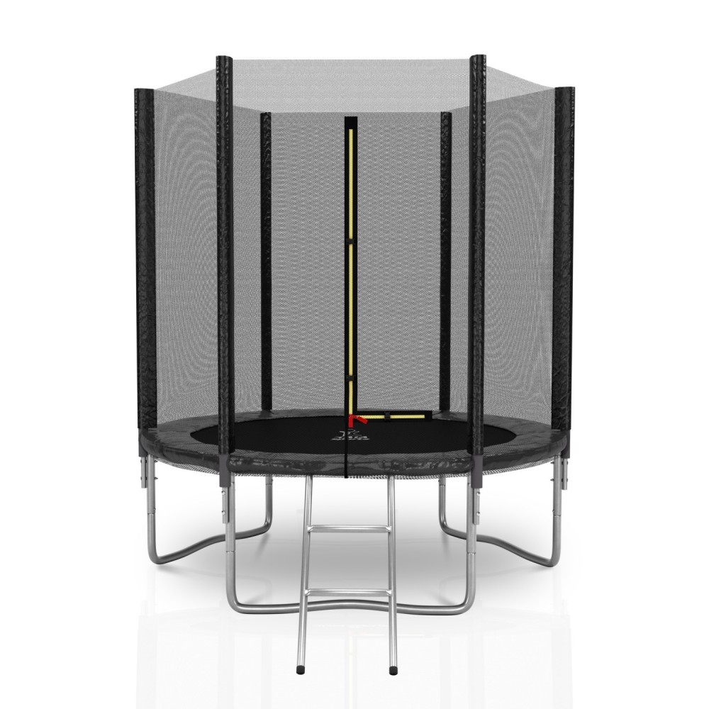Trampoline extérieur Deluxe 6Ft / ø185cm KAIA SPORTS Trampoline de jardin avec Filet, mousse de protection et échelle