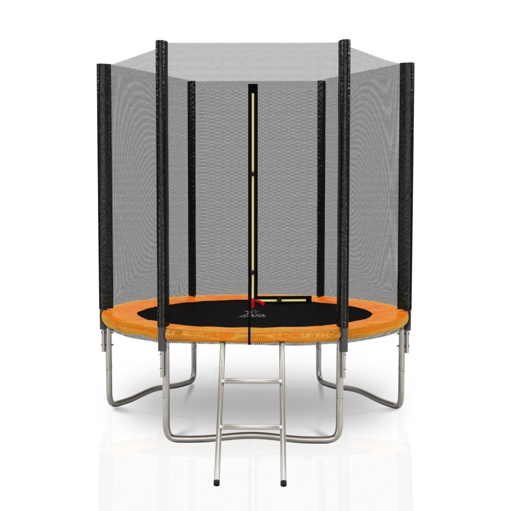Trampoline extérieur Deluxe 6Ft / ø185cm KAIA SPORTS Trampoline de jardin avec Filet, mousse de protection et échelle