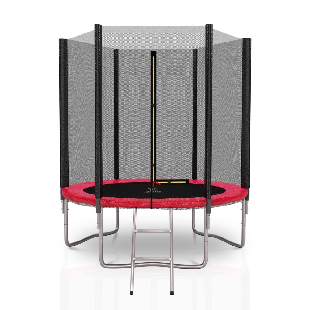 Trampoline extérieur Deluxe 6Ft / ø185cm KAIA SPORTS Trampoline de jardin avec Filet, mousse de protection et échelle