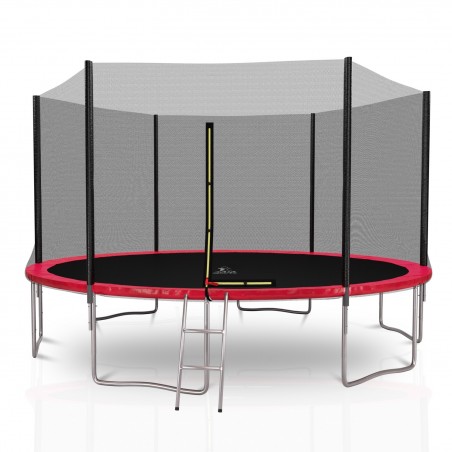 Trampoline extérieur Deluxe 13Ft / ø400cm KAIA SPORTS Trampoline de jardin avec Filet, mousse de protection et échelle