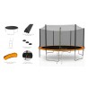 Trampoline extérieur Deluxe 14Ft / ø424cm KAIA SPORTS Trampoline de jardin avec Filet, mousse de protection et échelle Trampoline extérieur Deluxe 14Ft / ø424cm KAIA SPORTS Trampoline de jardin avec Filet, mousse de protection et échelle