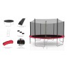 Trampoline extérieur Deluxe 14Ft / ø424cm KAIA SPORTS Trampoline de jardin avec Filet, mousse de protection et échelle Trampoline extérieur Deluxe 14Ft / ø424cm KAIA SPORTS Trampoline de jardin avec Filet, mousse de protection et échelle