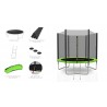 Trampoline extérieur Deluxe 8Ft / ø244cm KAIA SPORTS Trampoline de jardin avec Filet, mousse de protection et échelle Trampoline extérieur Deluxe 8Ft / ø244cm KAIA SPORTS Trampoline de jardin avec Filet, mousse de protection et échelle