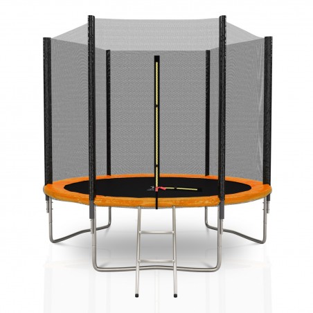 Trampoline extérieur Deluxe 8Ft / ø244cm KAIA SPORTS Trampoline de jardin avec Filet, mousse de protection et échelle Trampoline extérieur Deluxe 8Ft / ø244cm KAIA SPORTS Trampoline de jardin avec Filet, mousse de protection et échelle