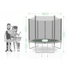 Trampoline extérieur Deluxe 8Ft / ø244cm KAIA SPORTS Trampoline de jardin avec Filet, mousse de protection et échelle Trampoline extérieur Deluxe 8Ft / ø244cm KAIA SPORTS Trampoline de jardin avec Filet, mousse de protection et échelle