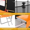 Trampoline de Jardin avec Filet Exterieur, diamètre 10 Ft / 305 cm - 8 perches, Orange Trampoline de Jardin avec Filet Exterieur, diamètre 10 Ft / 305 cm - 8 perches, Orange