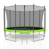 Trampoline de Jardin renforcé, diamètre 12FT / 366 cm avec filet de sécurité intérieur, echelle et mousse de protection Trampoline de Jardin renforcé, diamètre 12FT / 366 cm avec filet de sécurité intérieur, echelle et mousse de protection