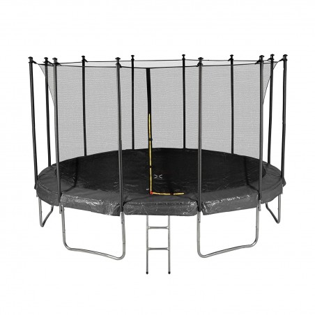 Trampoline de Jardin avec Filet intérieur de sécurité Ø diamètre 13 Ft / 400 cm - 12 perches