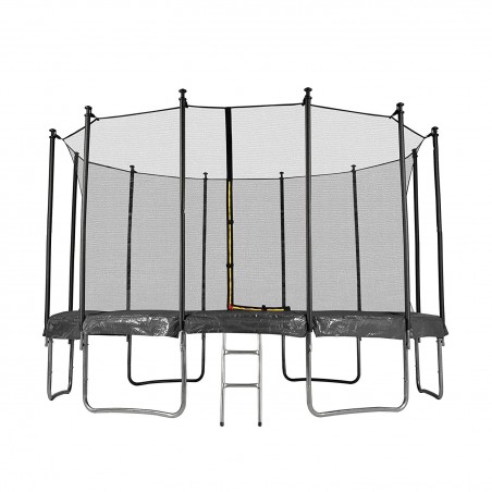 Trampoline de Jardin avec Filet intérieur de sécurité Ø diamètre 13 Ft / 400 cm - 12 perches