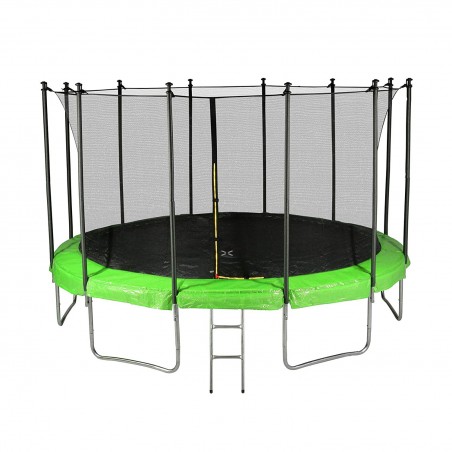 Trampoline de Jardin avec Filet intérieur de sécurité Ø diamètre 13 Ft / 400 cm - 12 perches