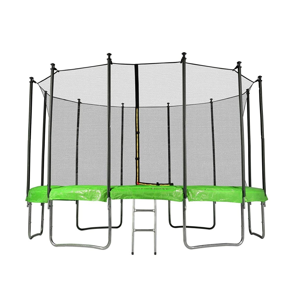 Trampoline de Jardin avec Filet intérieur de sécurité Ø diamètre 13 Ft / 400 cm - 12 perches