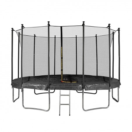 Trampoline de Jardin avec Filet intérieur de sécurité Ø diamètre 13 Ft / 400 cm - 12 perches