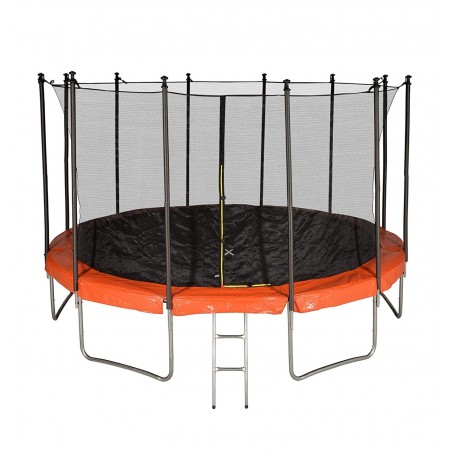 Trampoline de Jardin TUV avec Filet intérieur, diamètre 14 Ft / 427 cm - 12 perches - Couleur au choix