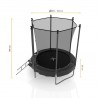 Trampoline de Jardin, Ø diamètre 6FT / 185cm avec Filet intérieur de sécurité, Echelle et Mousse de protection - 6 perches Trampoline de Jardin, Ø diamètre 6FT / 185cm avec Filet intérieur de sécurité, Echelle et Mousse de protection - 6 perches