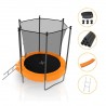 Trampoline de Jardin, Ø diamètre 6FT / 185cm avec Filet intérieur de sécurité, Echelle et Mousse de protection - 6 perches Trampoline de Jardin, Ø diamètre 6FT / 185cm avec Filet intérieur de sécurité, Echelle et Mousse de protection - 6 perches