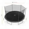 Trampoline de Jardin TUV avec Filet intérieur, diamètre 14 Ft / 427cm - 6 perches Trampoline de Jardin TUV avec Filet intérieur, diamètre 14 Ft / 427cm - 6 perches