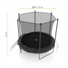 Trampoline de Jardin avec Filet intérieur, diamètre 8 Ft / 244cm - 6 perches Trampoline de Jardin avec Filet intérieur, diamètre 8 Ft / 244cm - 6 perches