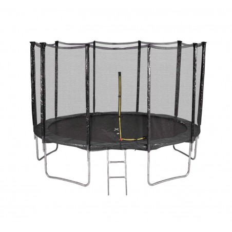 Trampoline de Jardin, diamètre 12FT / 366 cm avec Filet Exterieur - 10 perches