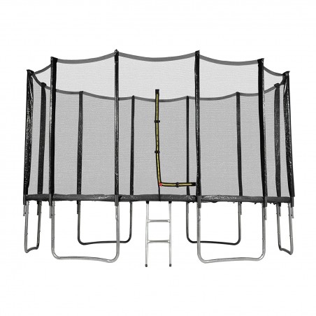 Trampoline de Jardin TUV avec Filet extérieur, Echelle et mousse de protection, Ø diamètre 13 Ft / 400 cm - 12 perches