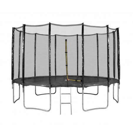 Trampoline de Jardin TUV avec Filet Exterieur, diamètre 14 Ft / 427 cm - 12 perches