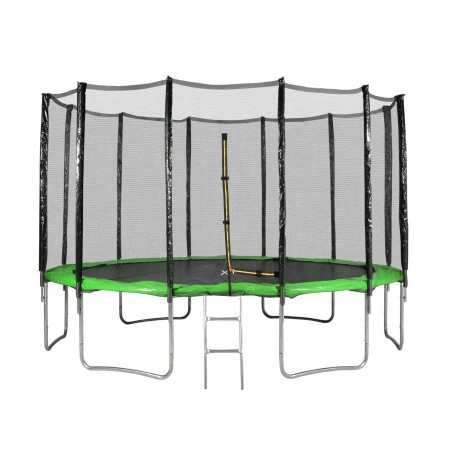 Trampoline de Jardin TUV avec Filet Exterieur, diamètre 14 Ft / 427 cm - 12 perches