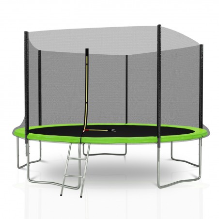 Trampoline de Jardin avec Filet extérieur, diamètre 12 FT / 366cm - 5 perches