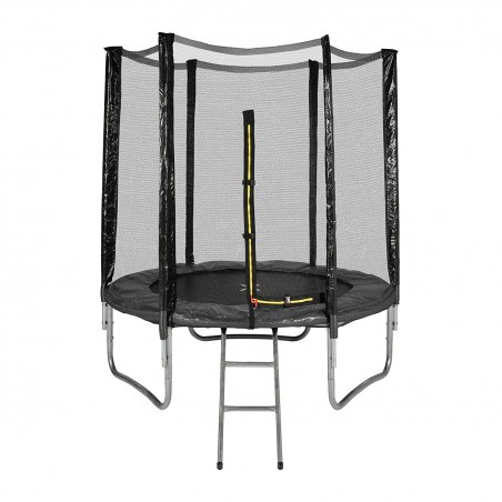 Trampoline de Jardin avec filet de sécurité exterieur, échelle et mousse de protection  diamètre 6FT / 185 cm