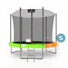 Trampoline extérieur 300 cm réversible - filet de sécurité + matelas de protection + echelle - norme EU Trampoline extérieur 300 cm réversible - filet de sécurité + matelas de protection + echelle - norme EU