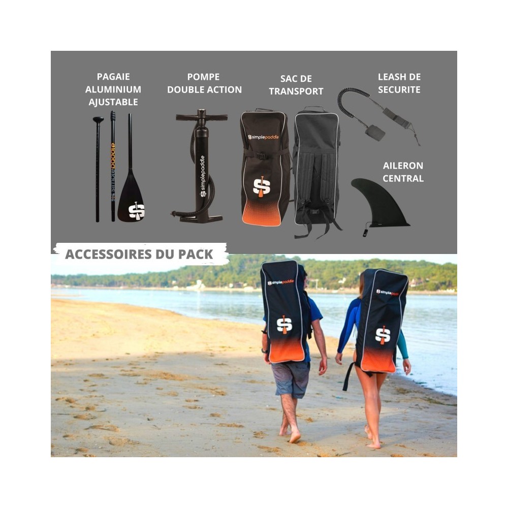 UGAL 10'6 PACK STAND UP PADDLE