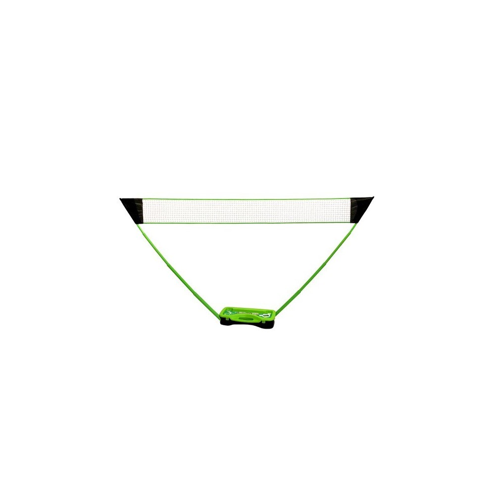 Set de Badminton complet avec filet 295 x 38 x 154 cm, raquettes, volants et étui de rangement Vert