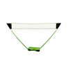 Set de Badminton complet avec filet 295 x 38 x 154 cm, raquettes, volants et étui de rangement Vert