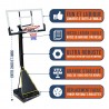 Panier de Basket sur Pied Mobile "Cleveland" Hauteur Réglable de 2.30m à 3.05m (7.5' a 10') Panier de Basket sur Pied Mobile "Cleveland" Hauteur Réglable de 2.30m à 3.05m (7.5' a 10')